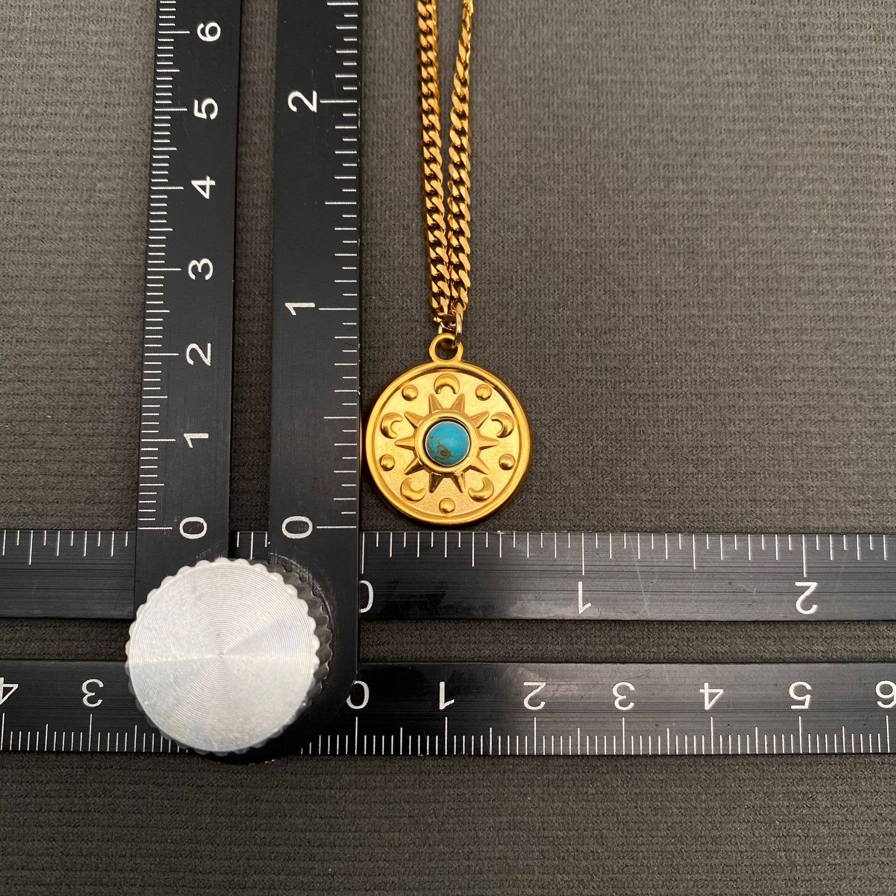 18K GP S.Steel Charm Necklace