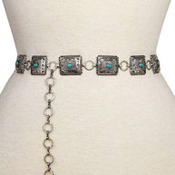 Etched Rectangular Concho Belt