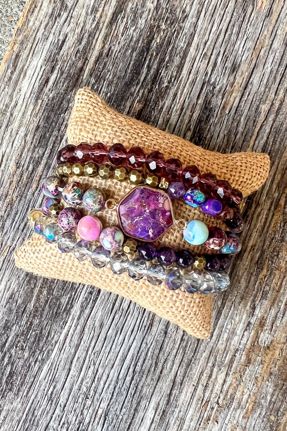 Janet Bracelet Stack Purple