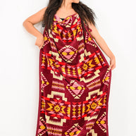 Santa Fe Burgundy Beach Towel