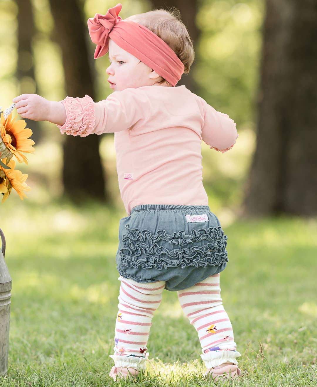Light Denim RuffleButt Bloomer