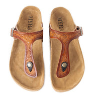 Myra Crockler Hand-Tooled Sandals