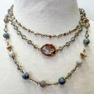 Florence Short Necklace -Grey