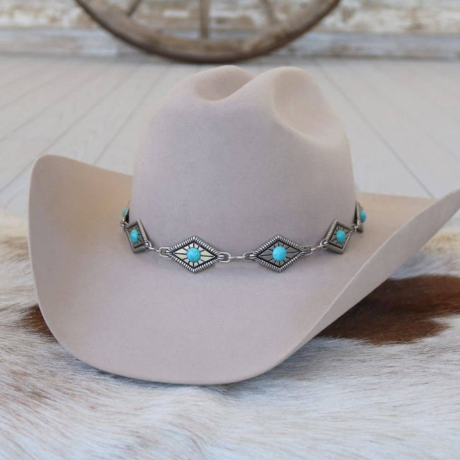 Diamond Concho Hat Band