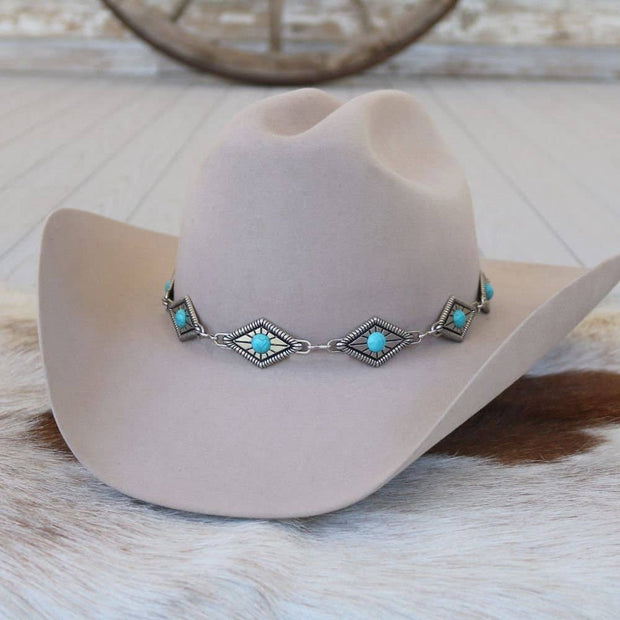 Diamond Concho Hat Band