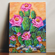 Cactus Rose Canvas Print