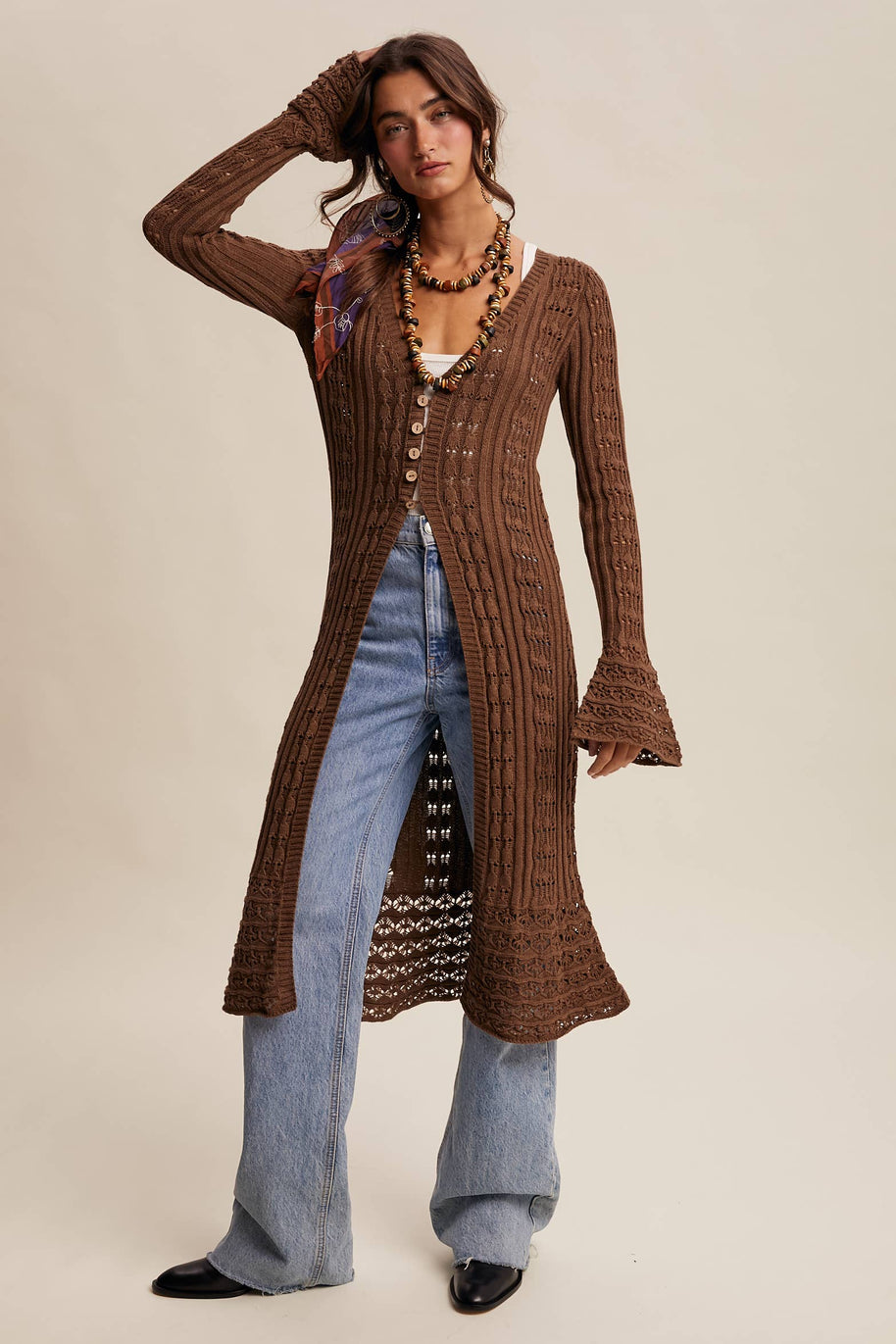 Crochet Longline Cardigan / Duster