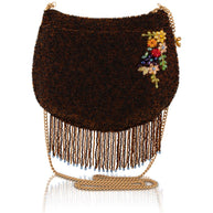 Peace & Light beaded peace sign crossbody bag
