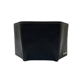 Double Stitch Leather Trifold Wallet