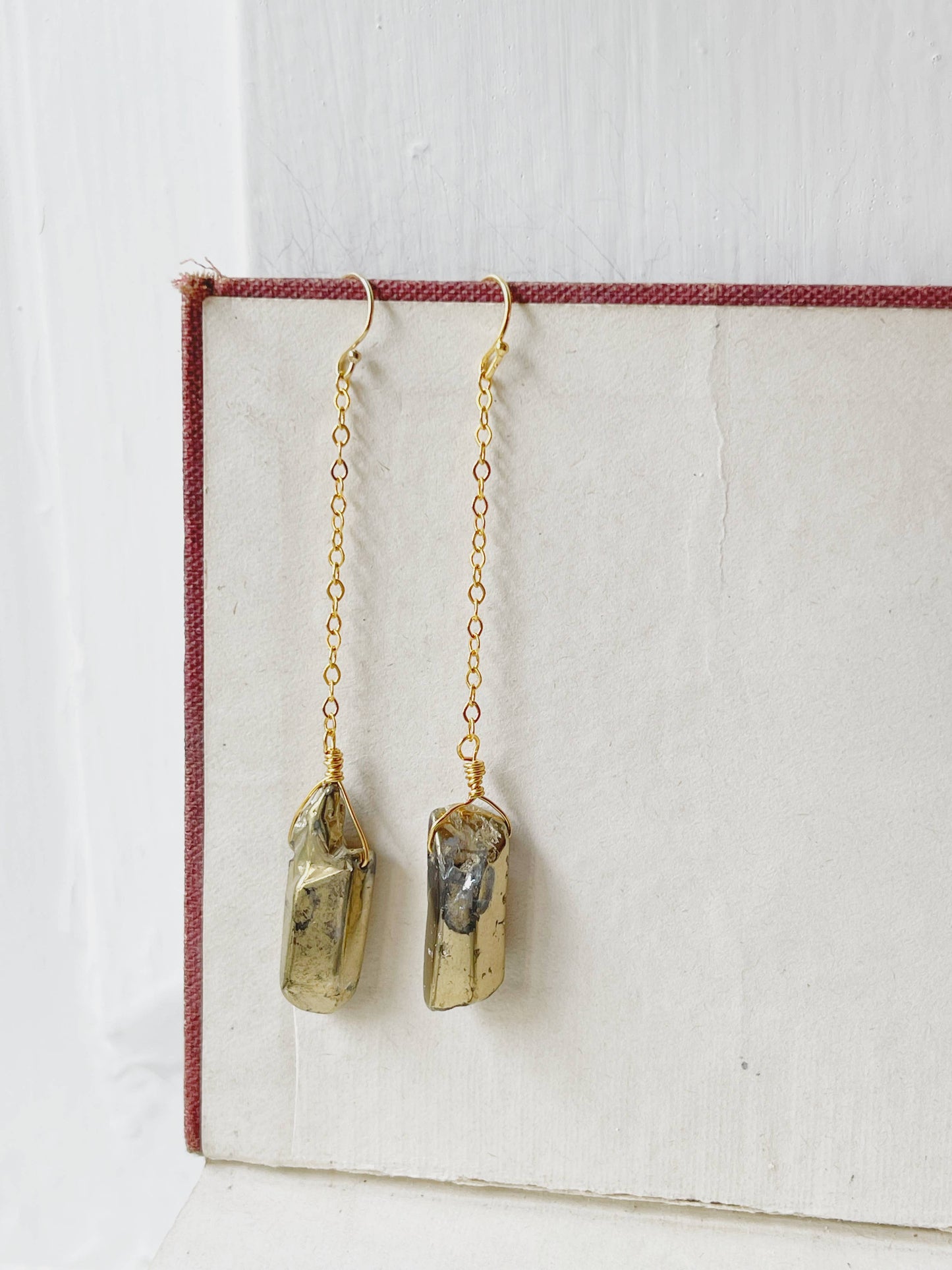 Pyrite Point Earrings