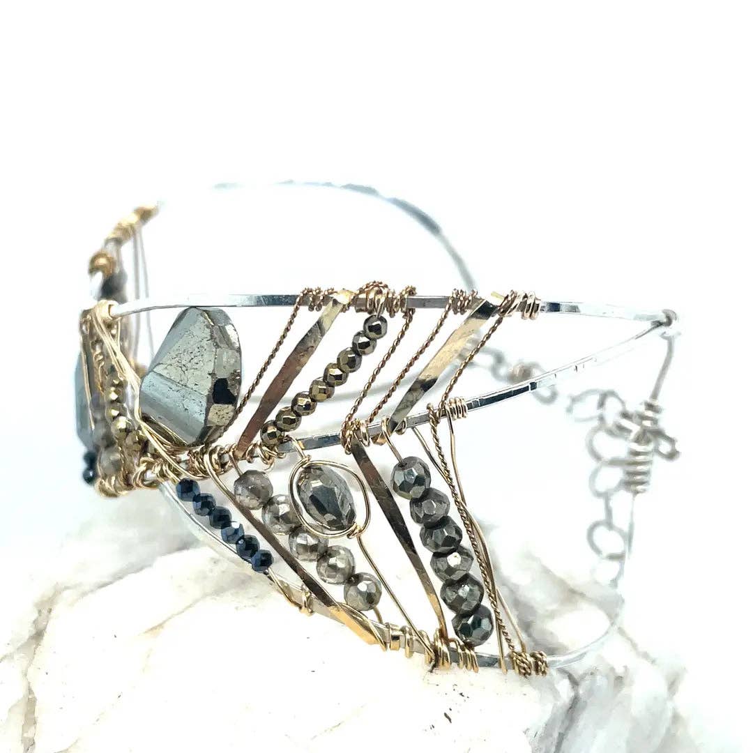 Handmade Glam Pyrite Bracelet