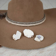 White Stone Hat Pin