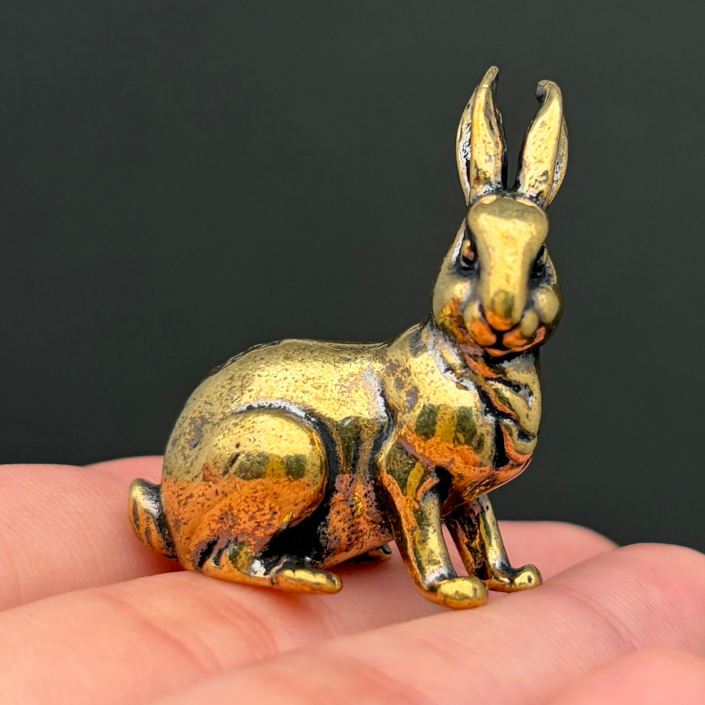 Rabbit Brass Figurine