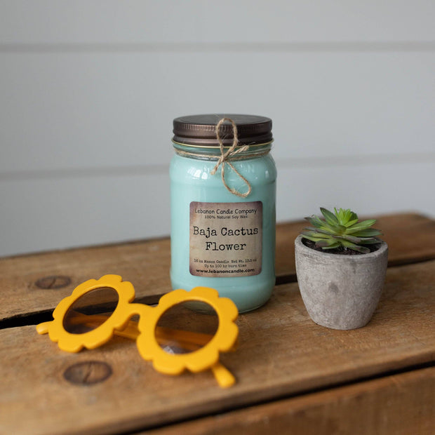 Baja Cactus Flower Candle