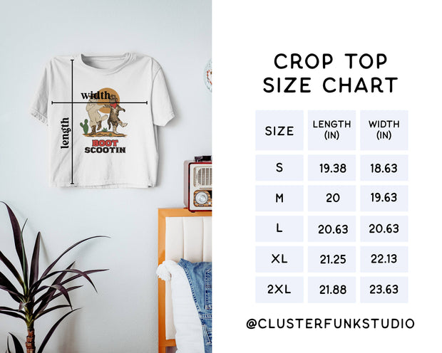 Boot Scootin Kitties Boxy Crop Top