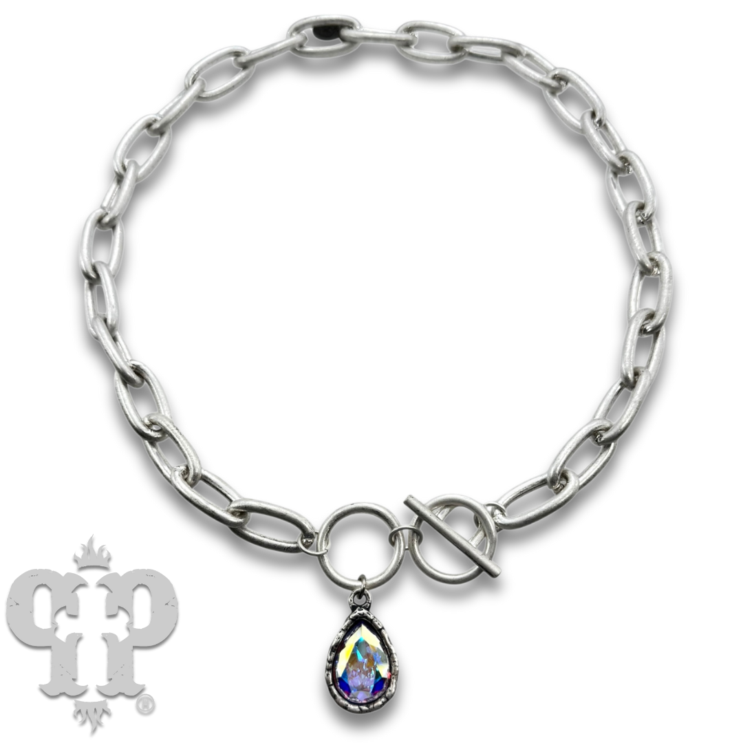 Teardrop Swarovski® crystal Chain Necklace