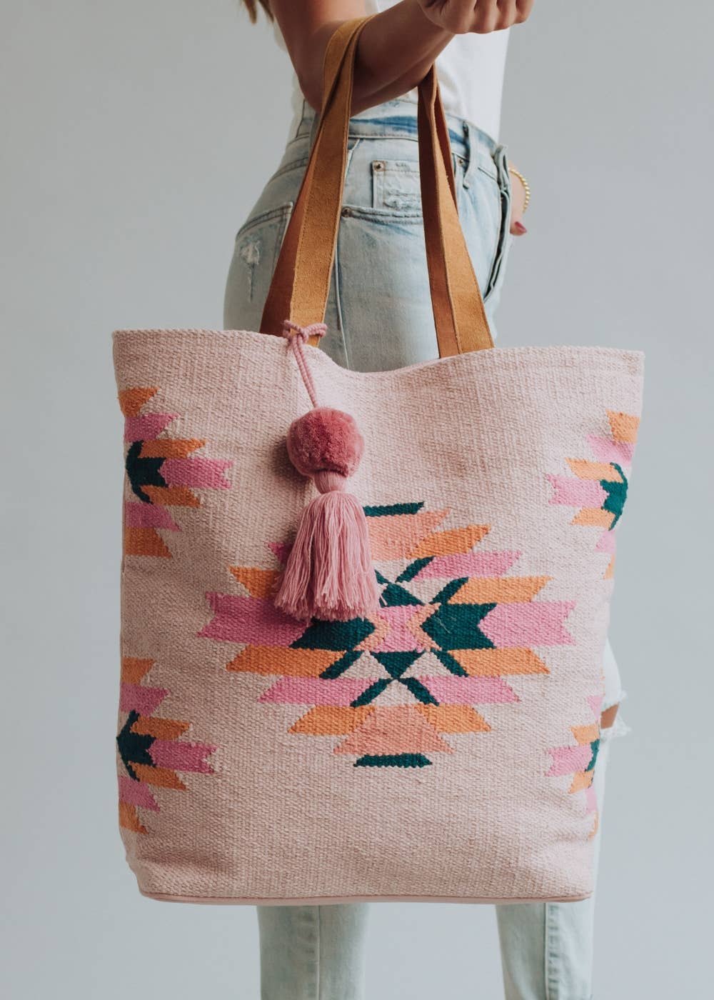 Pink Aztec Tote