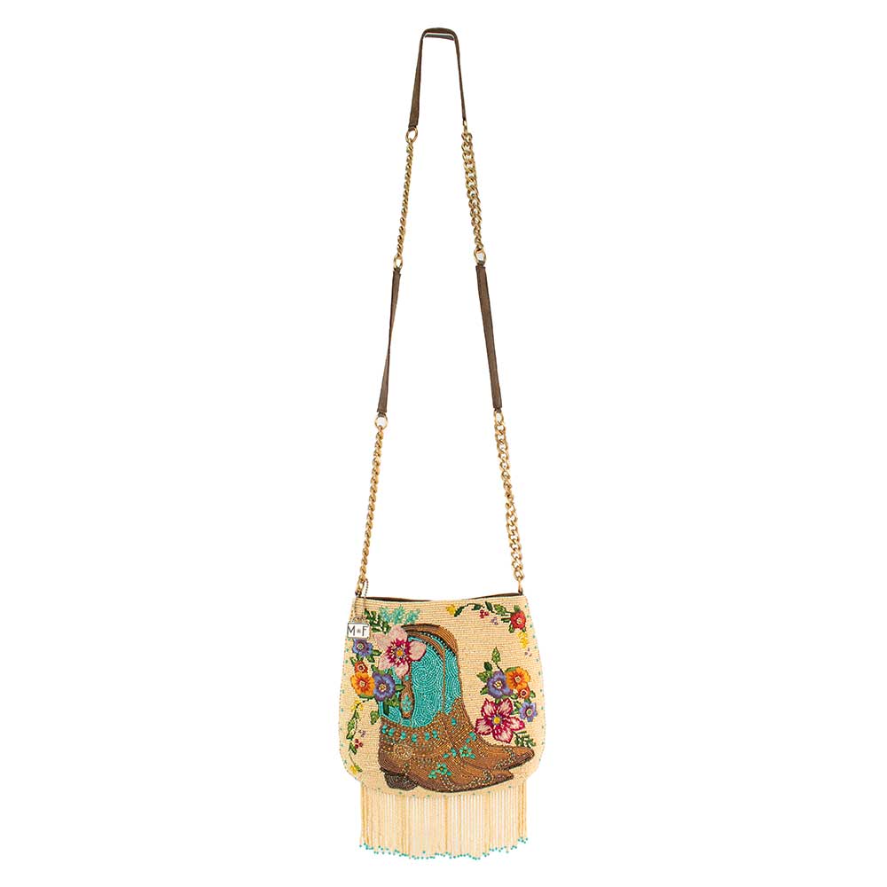 Hand-Beaded Cowboy Boots Crossbody