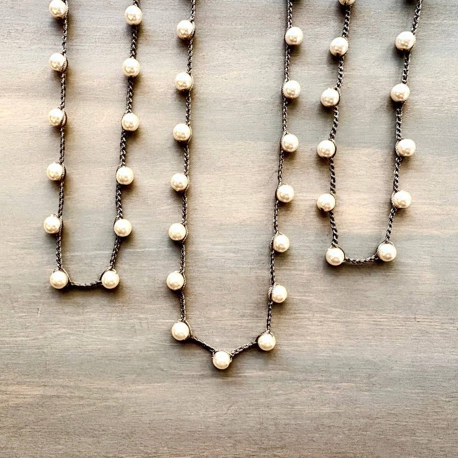 Handcrafted Glass Pearl Layering Necklace