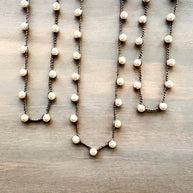 Handcrafted Glass Pearl Layering Necklace