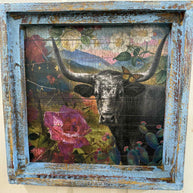 Longhorn with Pretty FLowers - 24