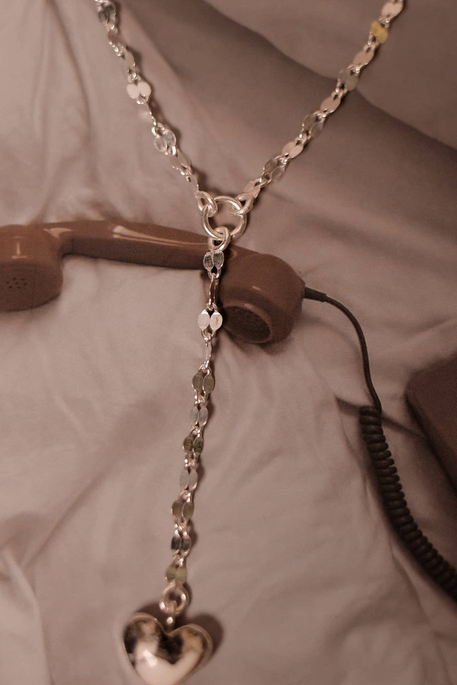 Little Heart Sterling Lariat Necklace