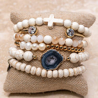 Aspen Bracelet Set White