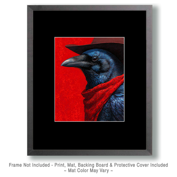 Raven Cowboy Art Print