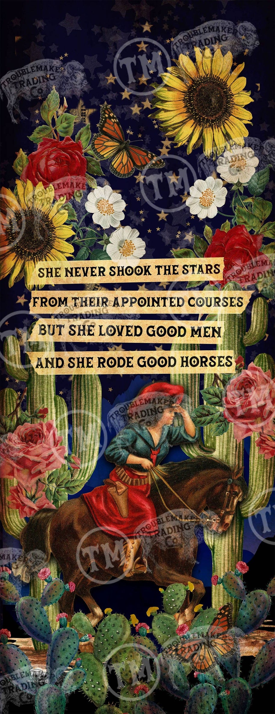 She Shook the Stars Wood Art