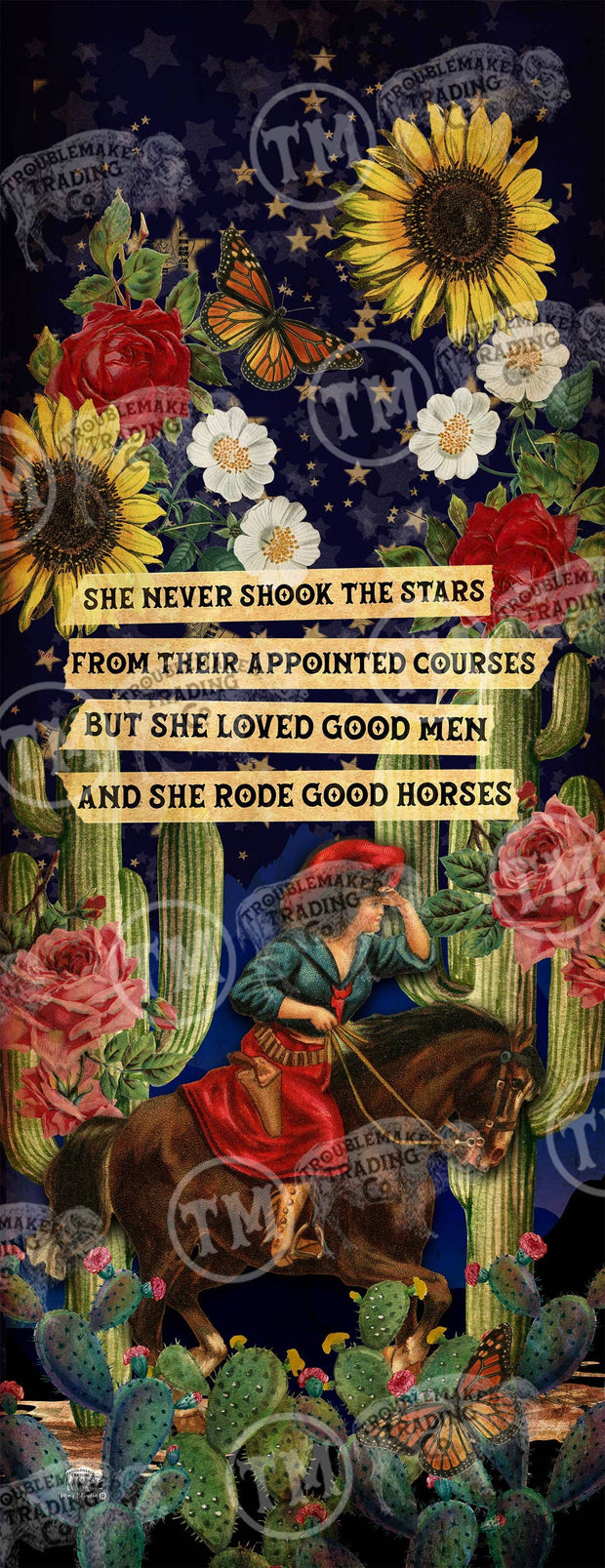 She Shook the Stars Wood Art