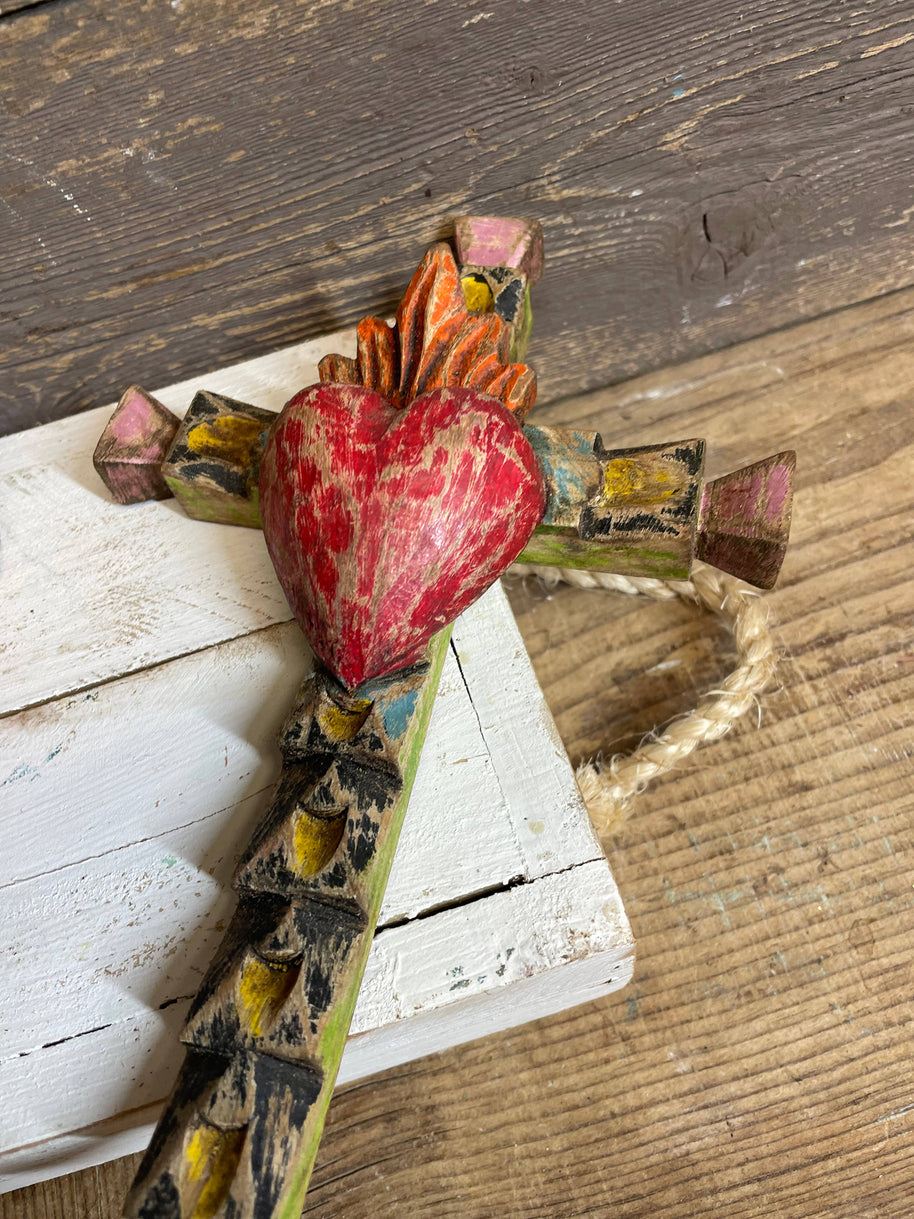 Small Hand Carved Wall Cross