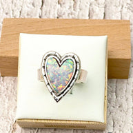 Love Is In The Air Heart Slab Ring