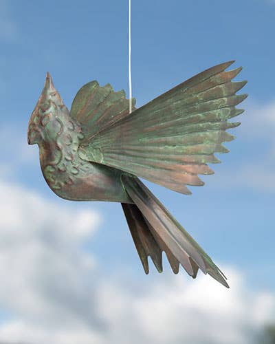 Verdigris Cardinal Ornament