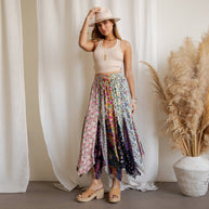 Boho Maxi Handkerchief Skirt