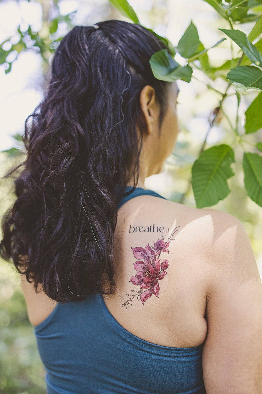 Tiny Intentions Breathe Lotus Tattoo