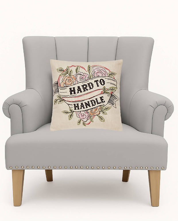Hard To Handle Embroidered Pillow - Junk Gypsy