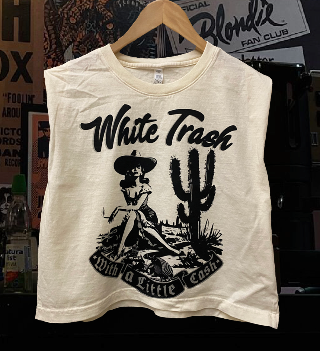 White Trash Boxy Midriff Muscle Top