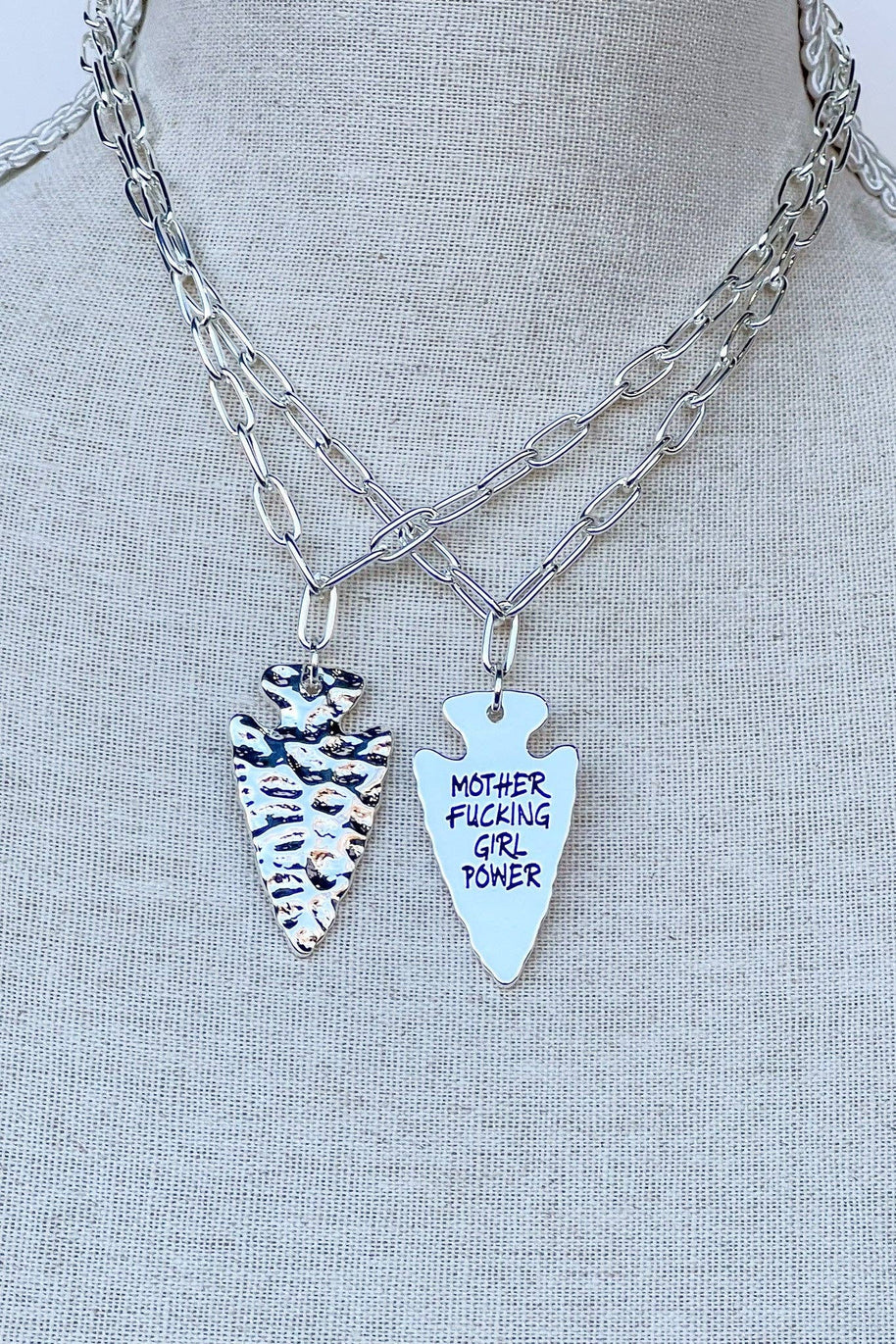 Girl Power Necklace in Silver