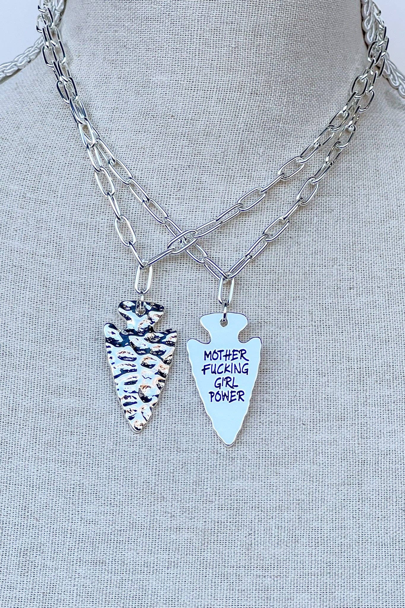 Girl Power Necklace in Silver