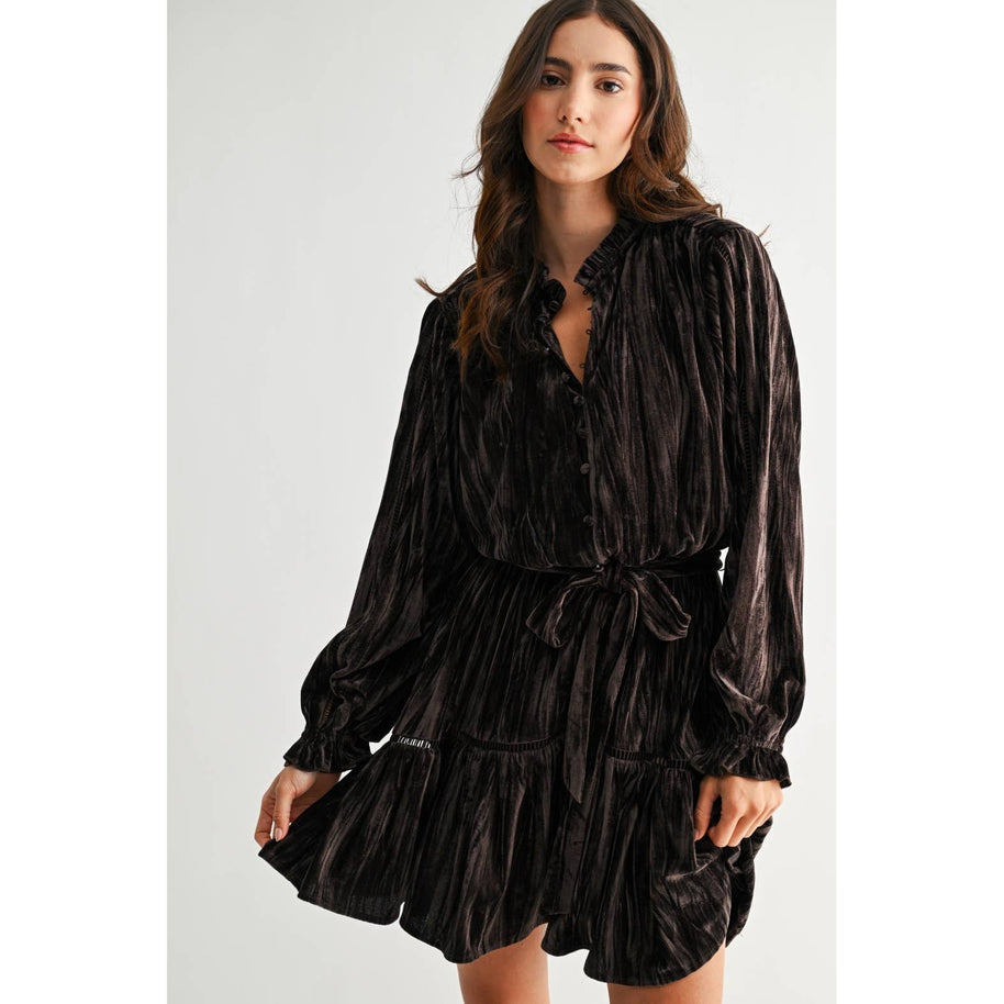 Velvet Long Sleeve Dress