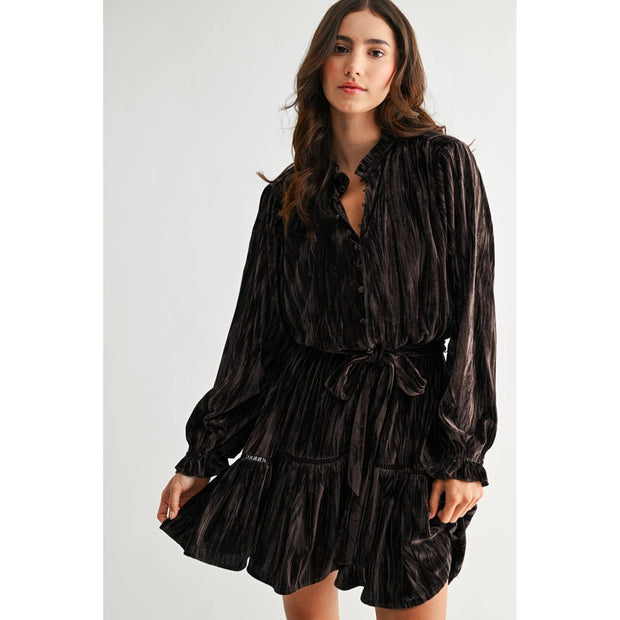 Velvet Long Sleeve Dress