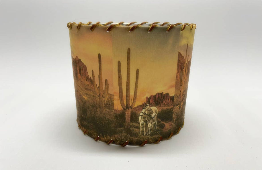 Lampshade Desert Burros, 11-inch