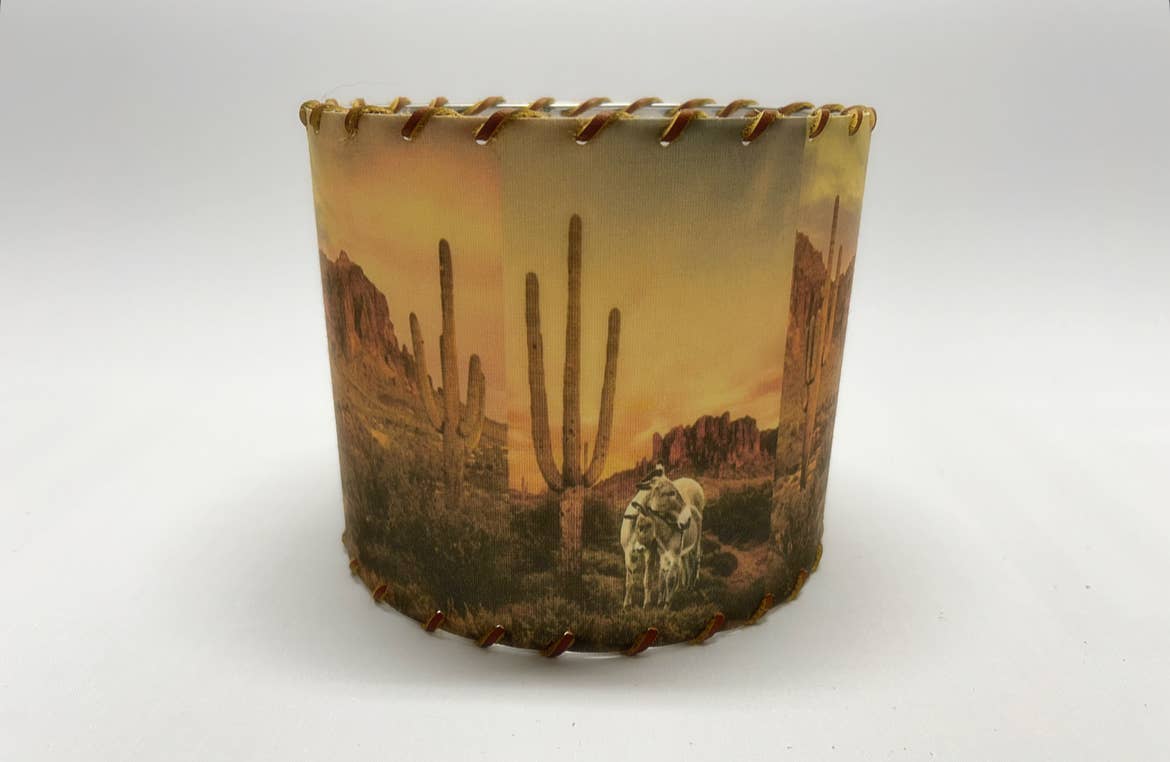 Lampshade Desert Burros, 11-inch