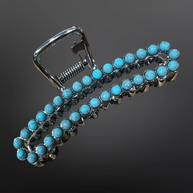 Faux Turquoise Claw Clip -