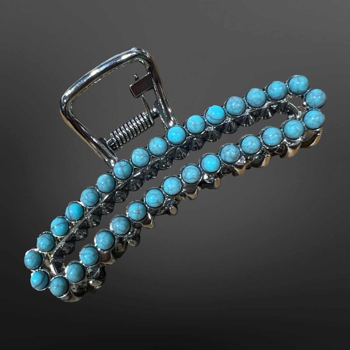 Faux Turquoise Claw Clip -