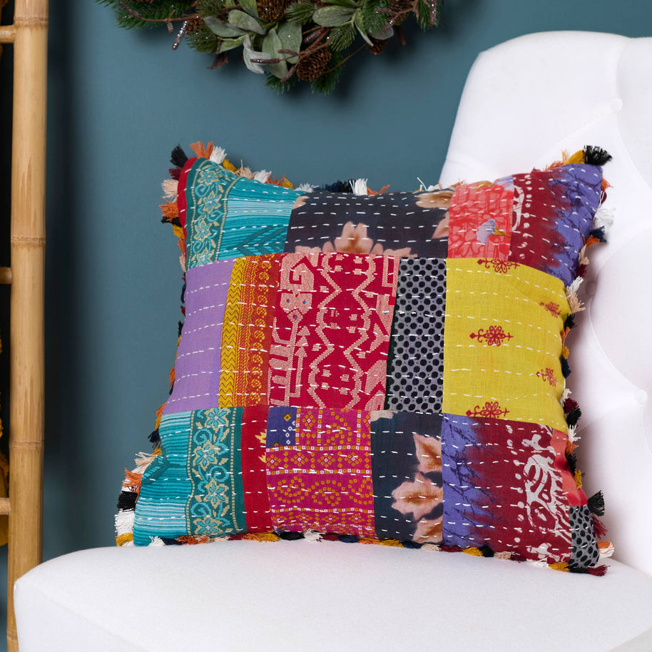 Kantha Pillow