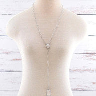 Turquoise Semi Stone Lariat Necklace