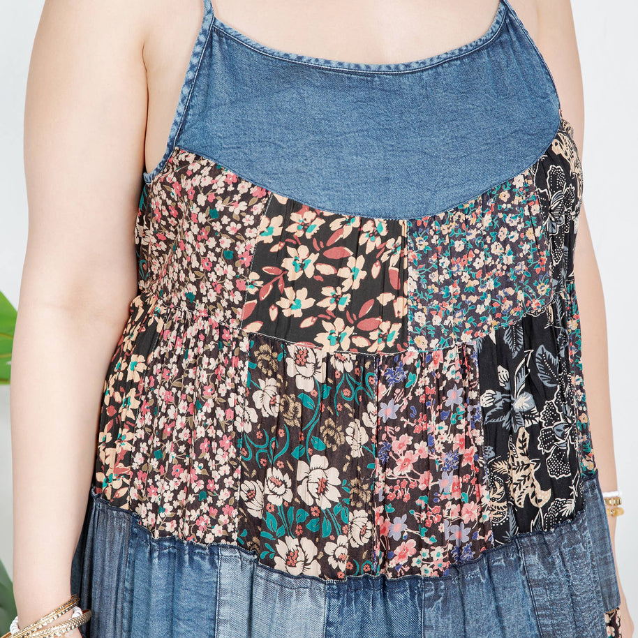 Babydoll Patchwork Dress