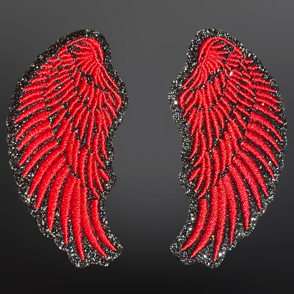 Western Iron On Trucker Hat Patch - Angel Wings