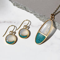 Crushed Mini Moon Earring